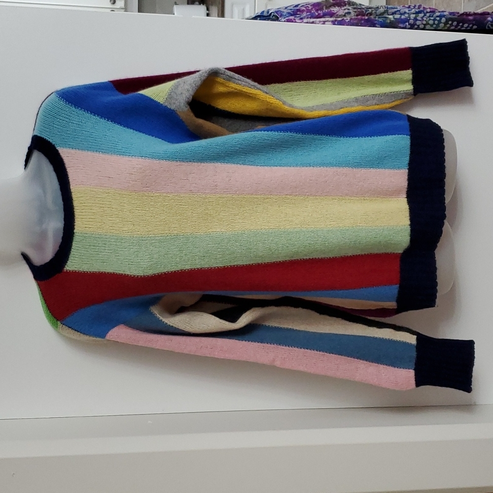 Rare Scotland Cashmere Colorful Sweater Large